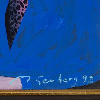 Mikael Genberg, signed and dated 92. Acrylic on paper.