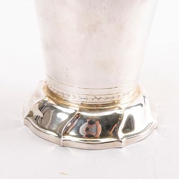 A Swedish 20th century sivler beaker mark of GAB Stockholm 1953, weight 412 gram.