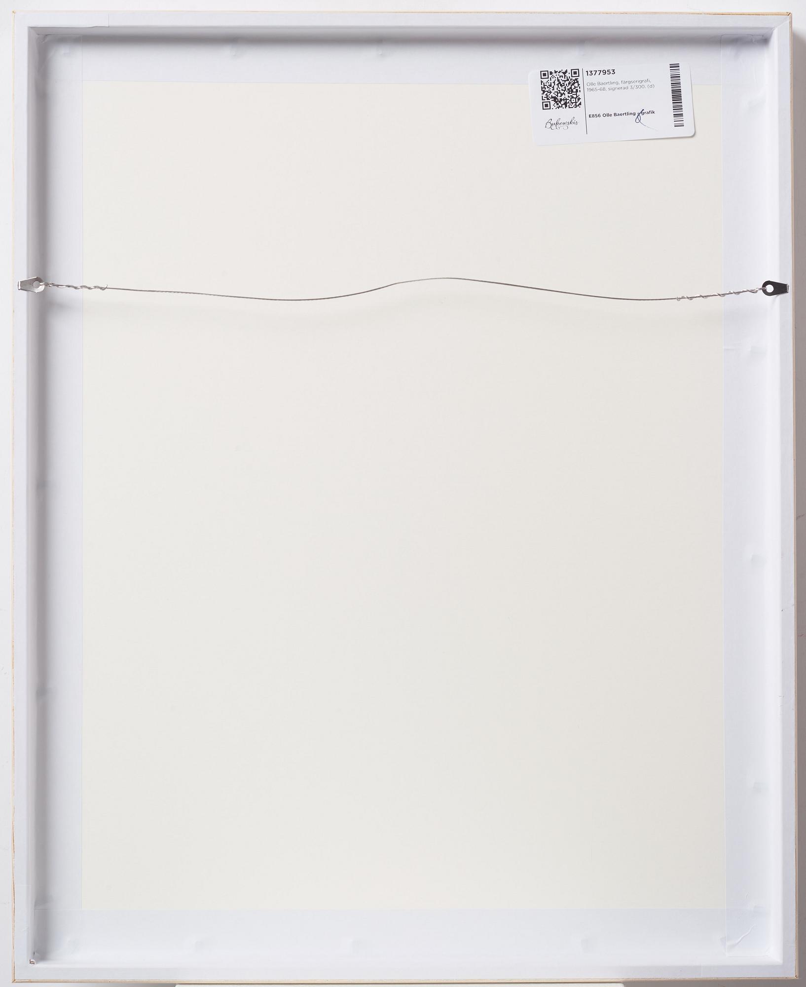 Olle Baertling, silkscreen in colours, 1965-68, signed 3/300.