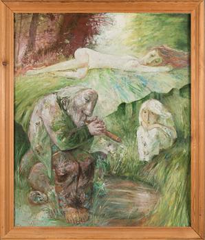 EDGAR VALTER, olja på papp.
