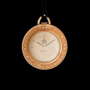 A MEMORIAL WATCH, 18K gold, for memory of coronation of Reza Pahlavi and Farah Diba.
