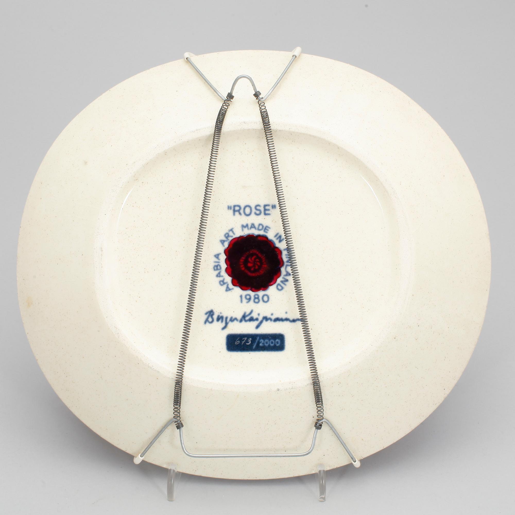 FAT, "Rose" design Birger Kaipiainen, Arabia 1980, numrerad 673/2000.