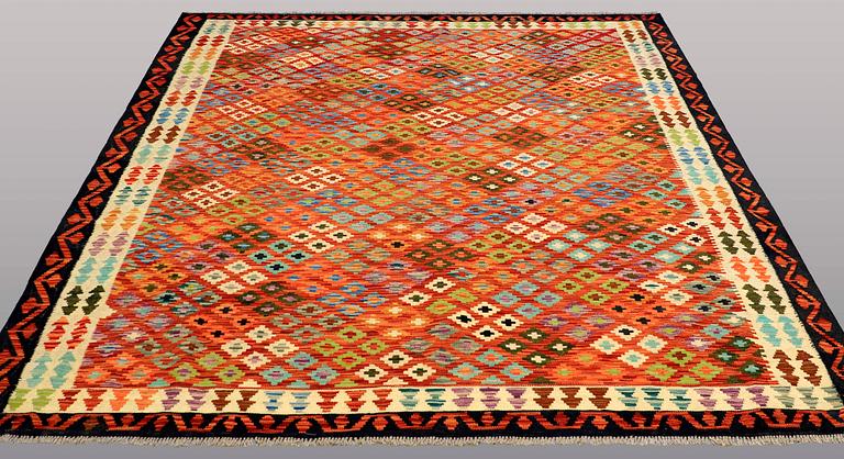 A RUG, kilim, ca 241 x 209 cm.