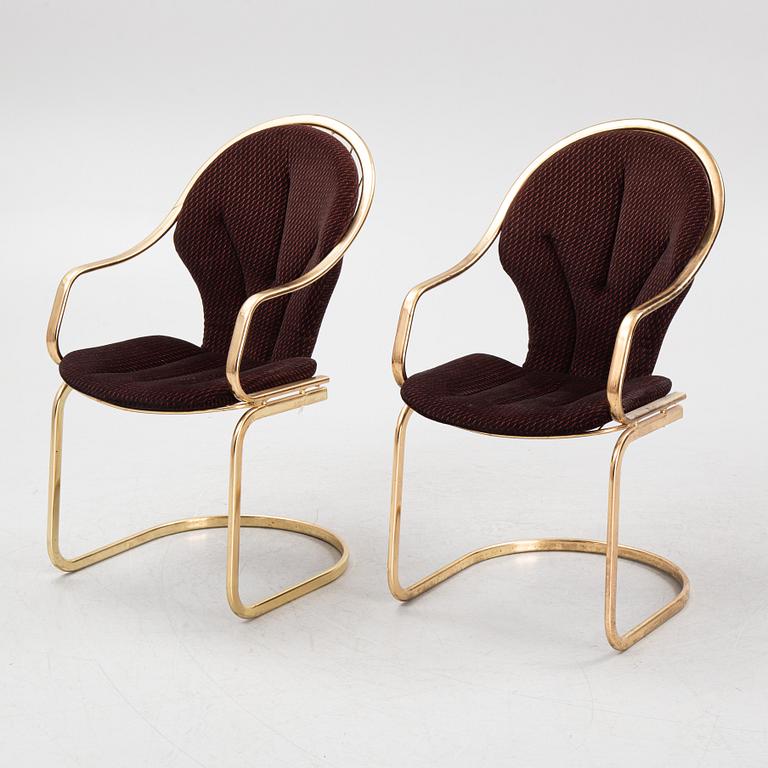 Gastone Rinaldi, a dining table and four chairs, Italy, 1970's/80's.