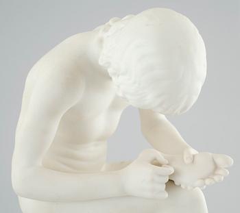 FIGURIN, parian, Gustavsberg, märkt Cop. GE samt daterad 1901 i godset.