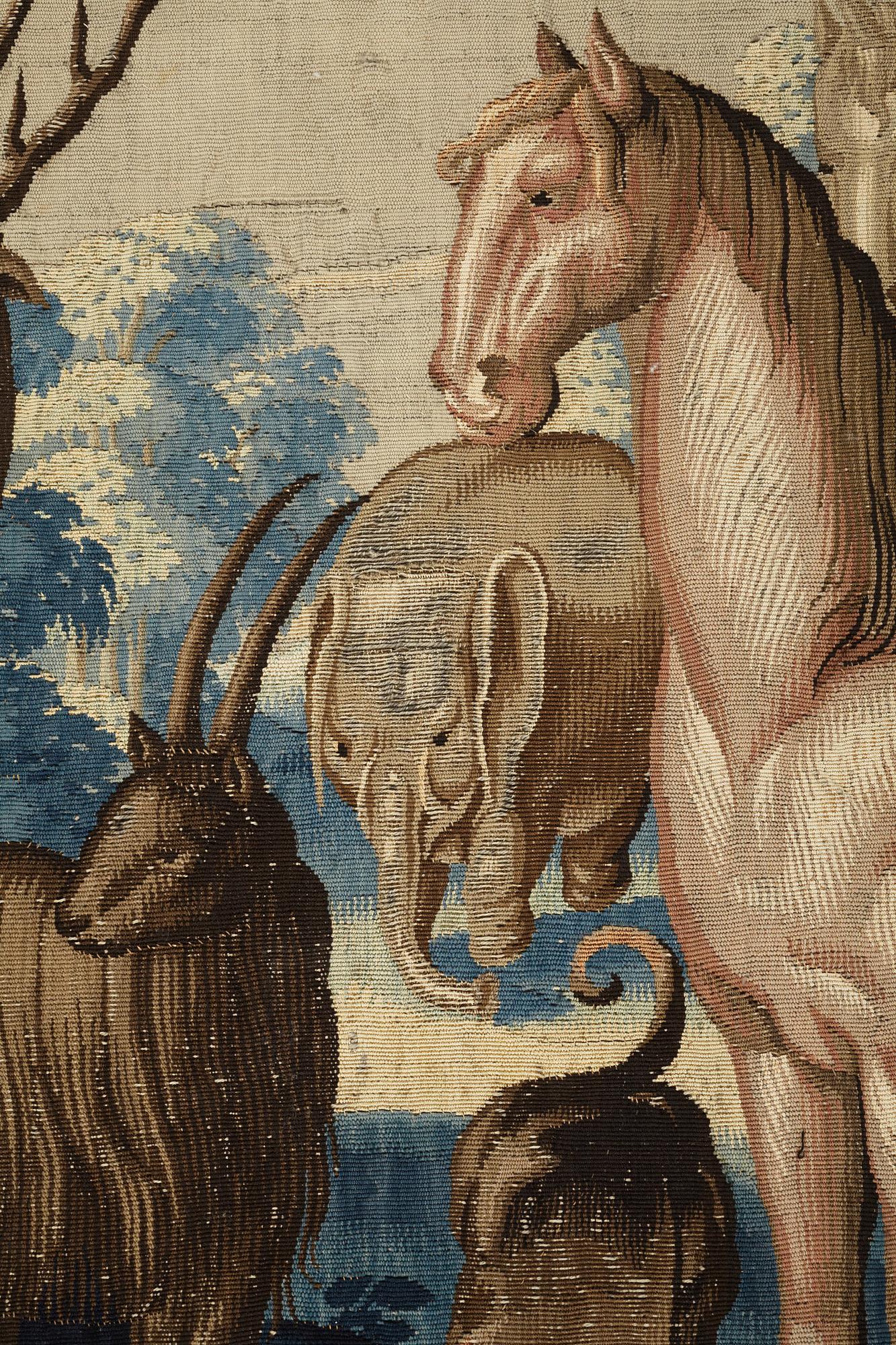 VÄVD TAPET, "Orphée jouant pour les Animaux", norra Nederländerna 1600-talets förra hälft - omkring 1600-talets mitt,