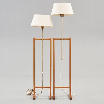 A pair of Josef Frank floor lamps, Svenskt Tenn, model 2458.