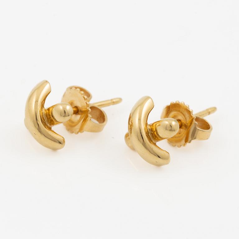 Tiffany & Co a pair of earrings 18K gold "Cross Stitch".