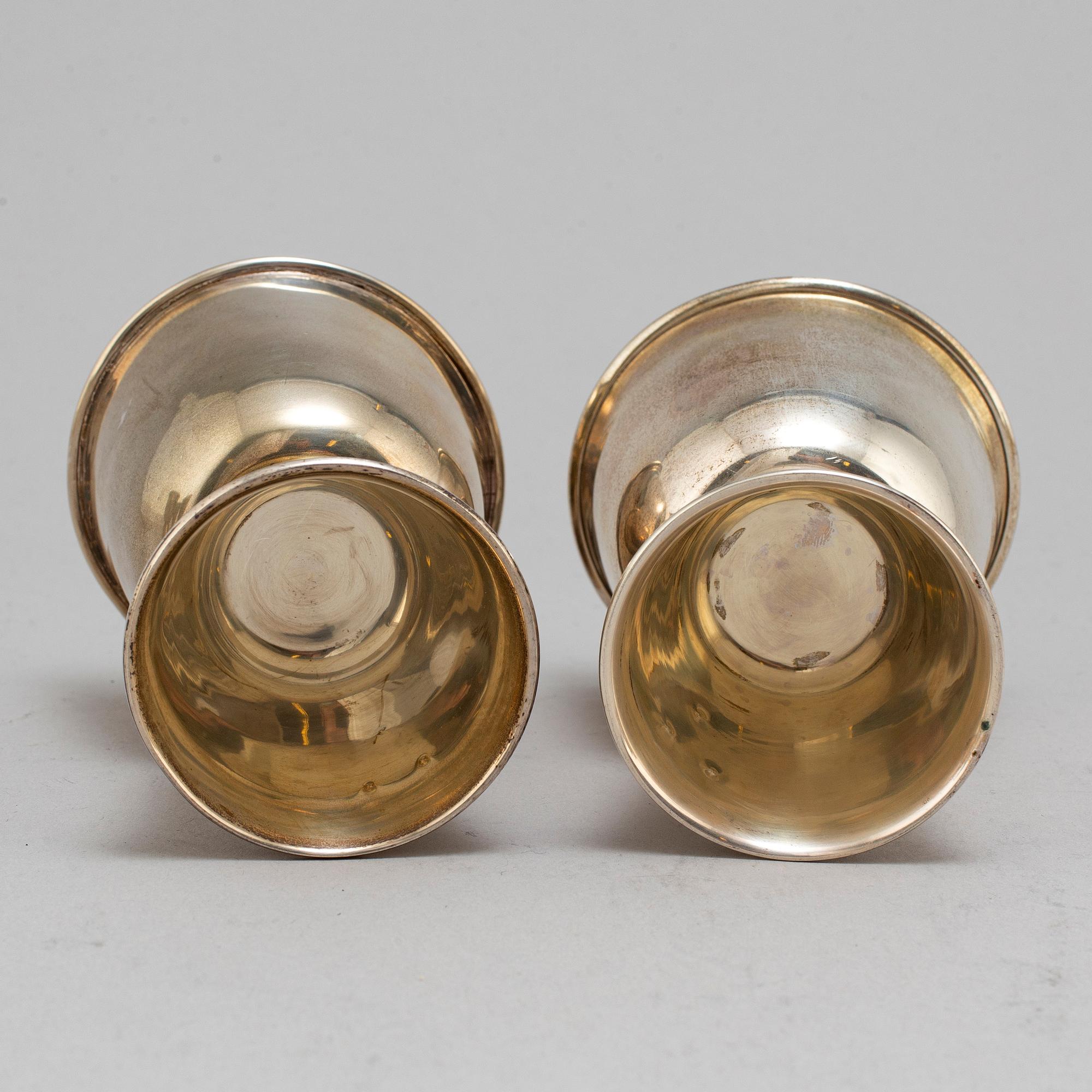 CODAN, bägare, 8 st, sterlingsilver. Mexiko, 1900-talets mitt.