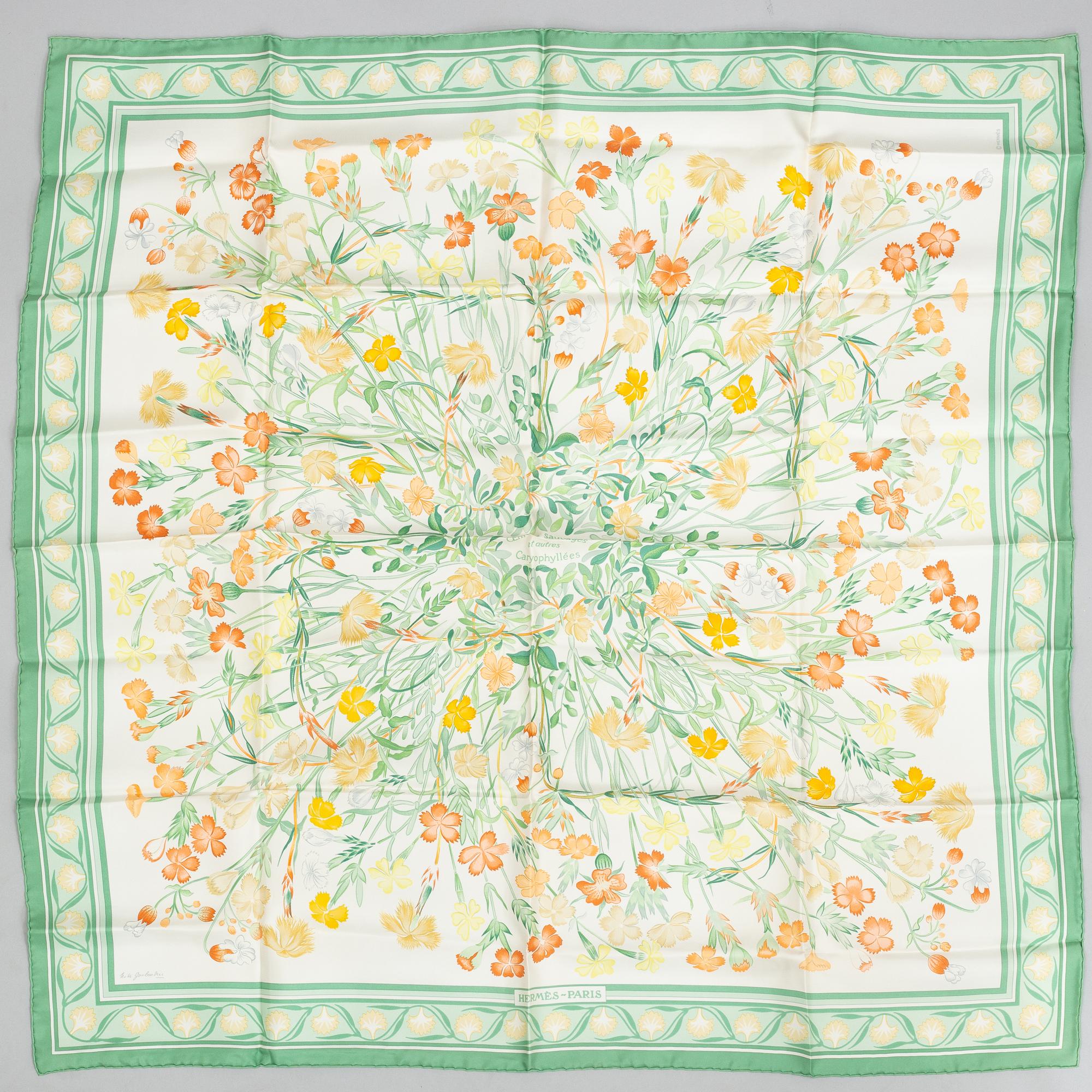Hermès, scarf, "Wild Carnations and other Caryophyllaceae".