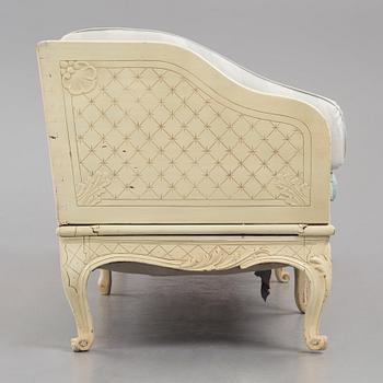 A Swedish Rococo sofa, later part of the 18th century.