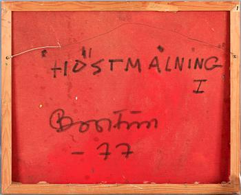 HARRY BOOSTRÖM, olja på pannå. A tergo. sign o dat 1977.