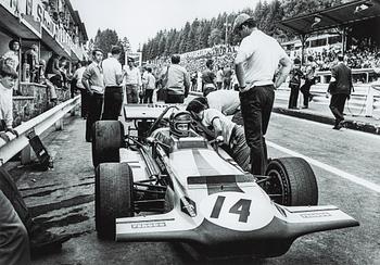 "Ronnie Peterson, March, i sitt andra F1-GP - Spa, Belgien, 1970".