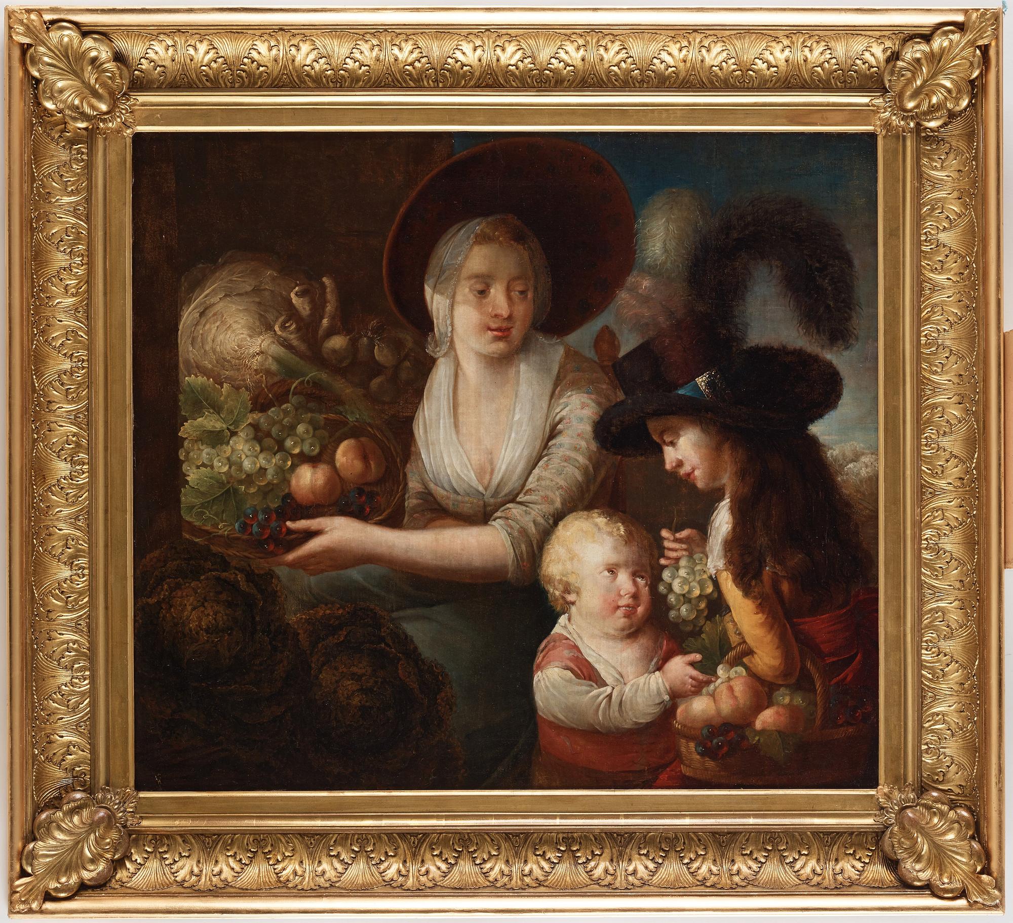 FRANSK KONSTNÄR, 1700-TAL, Marknadsscen.
