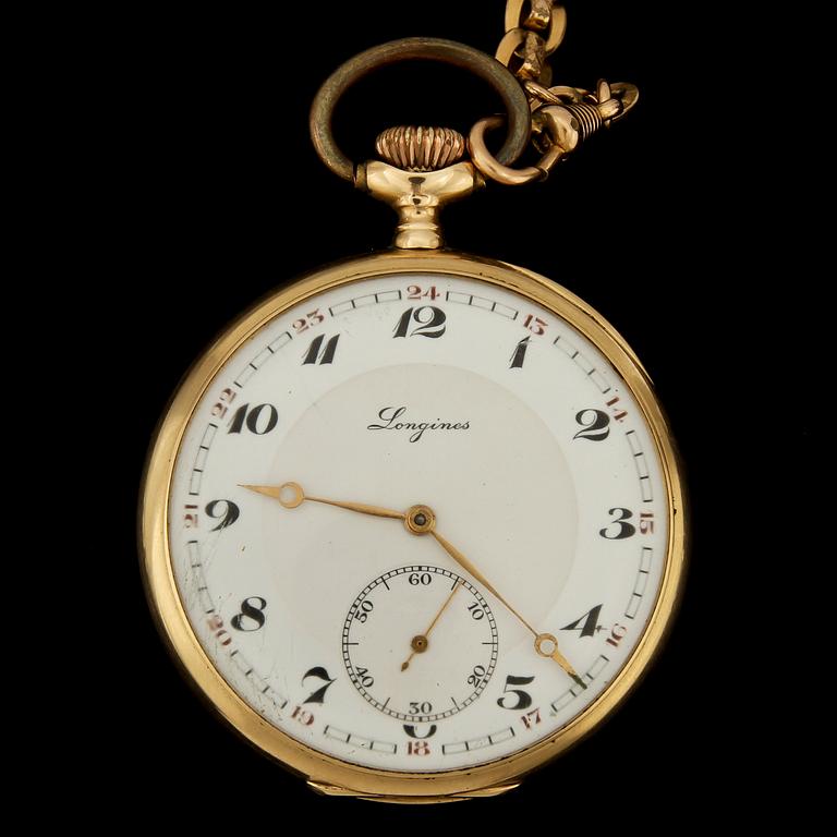 FICKUR, 14 k guld, Longines, omkring 1930.