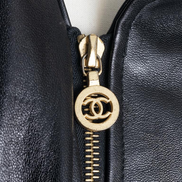 Chanel, A 1990's leather jacket.