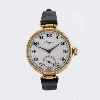LONGINES 18K gold, "9 Grand Prix", 35 mm, manual, year 1928.