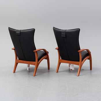 A pair of 'Delta Adventure' leather eay chairs, Brunstad AS, Norway.