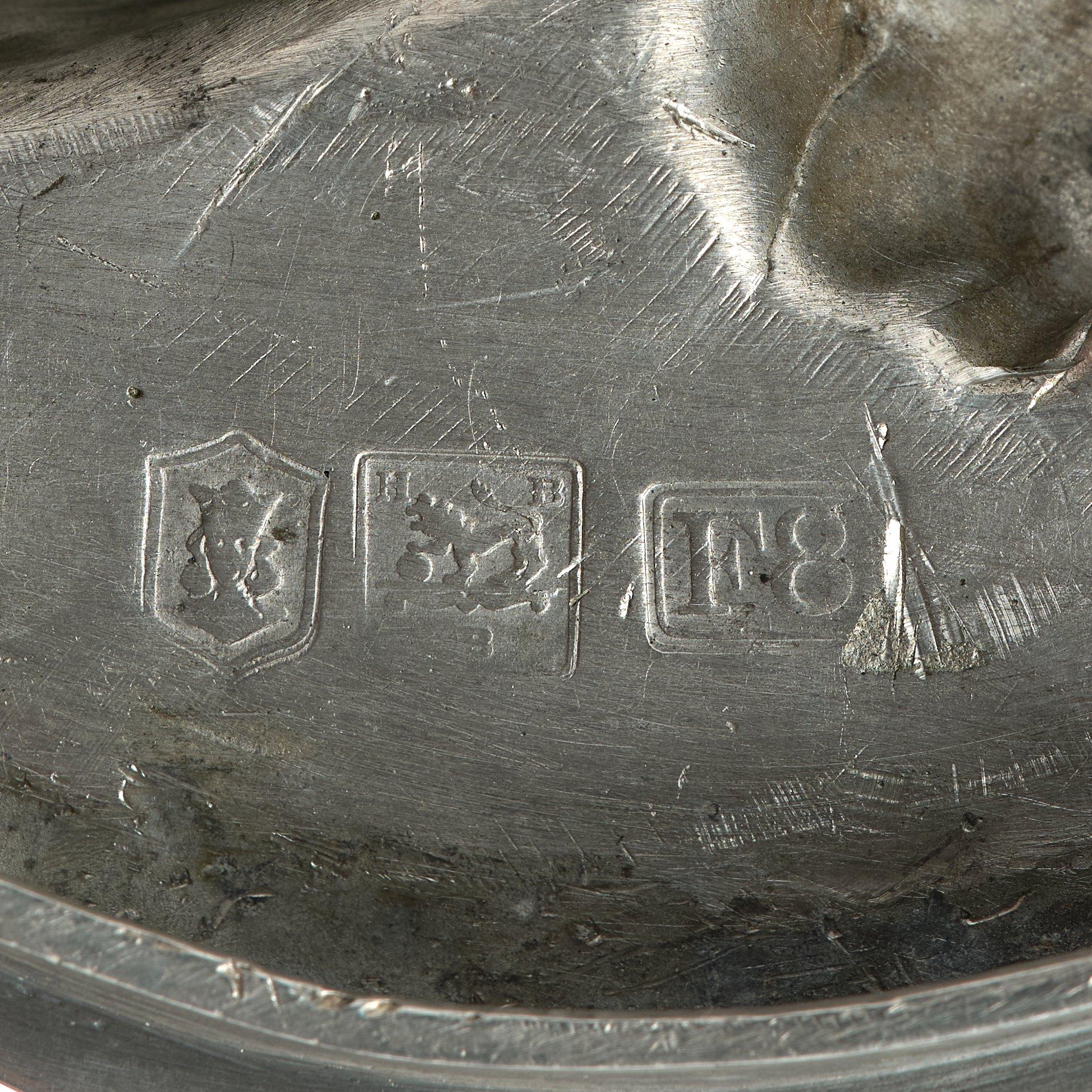 Anna Petrus, a polished pewter inkstand, Herman Bergman, Stockholm 1932.