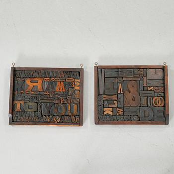 TYPER, (tryckeri) 2 st, omkring 1900-talets mitt.