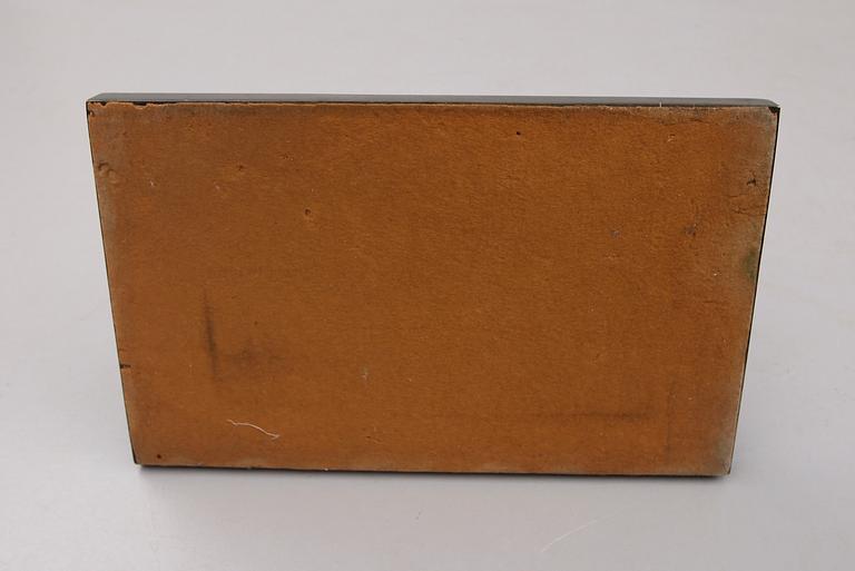 SKRIVSTÄLL, brons, signerad R, 1930-tal.