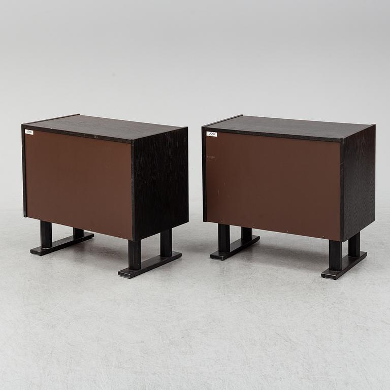 A pair of archive cabinets, JOC Möbel AB Vetlanda, late 20th century. Signed with labels.