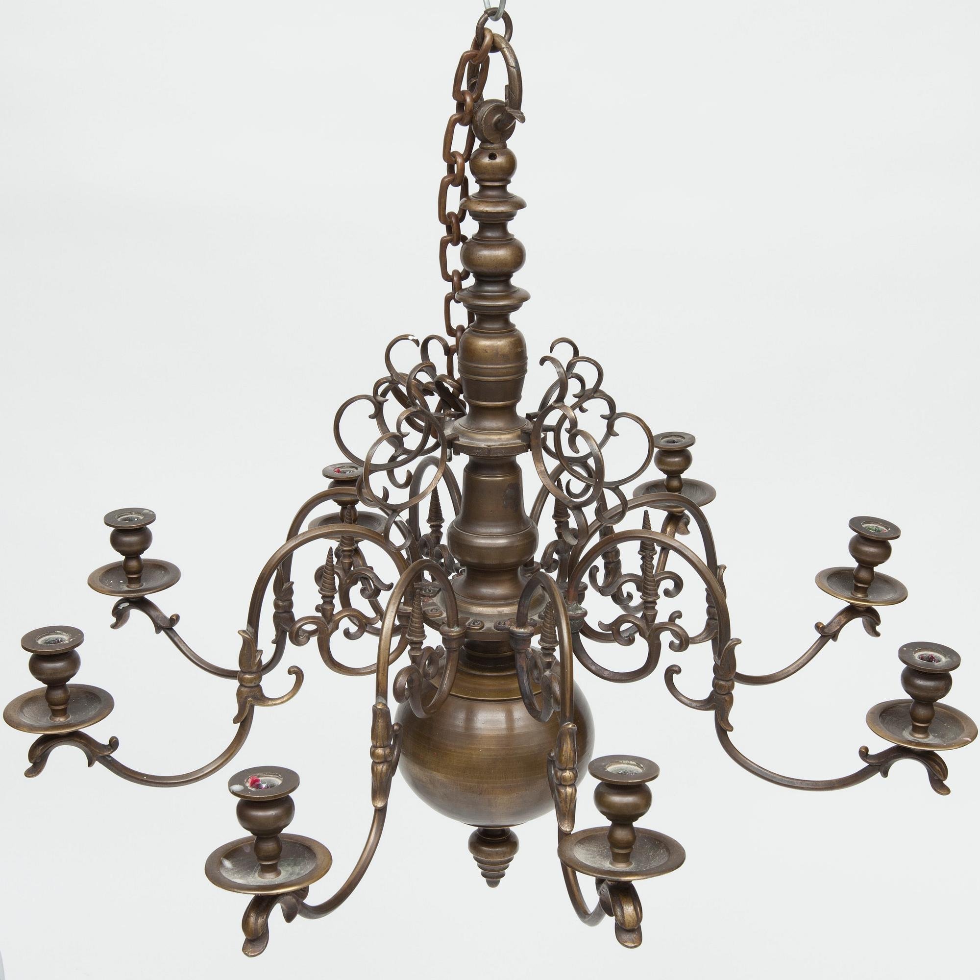 TAKKRONA, barockstil, 1900-talets början. Höjd ca 97 cm, exkl. ked.