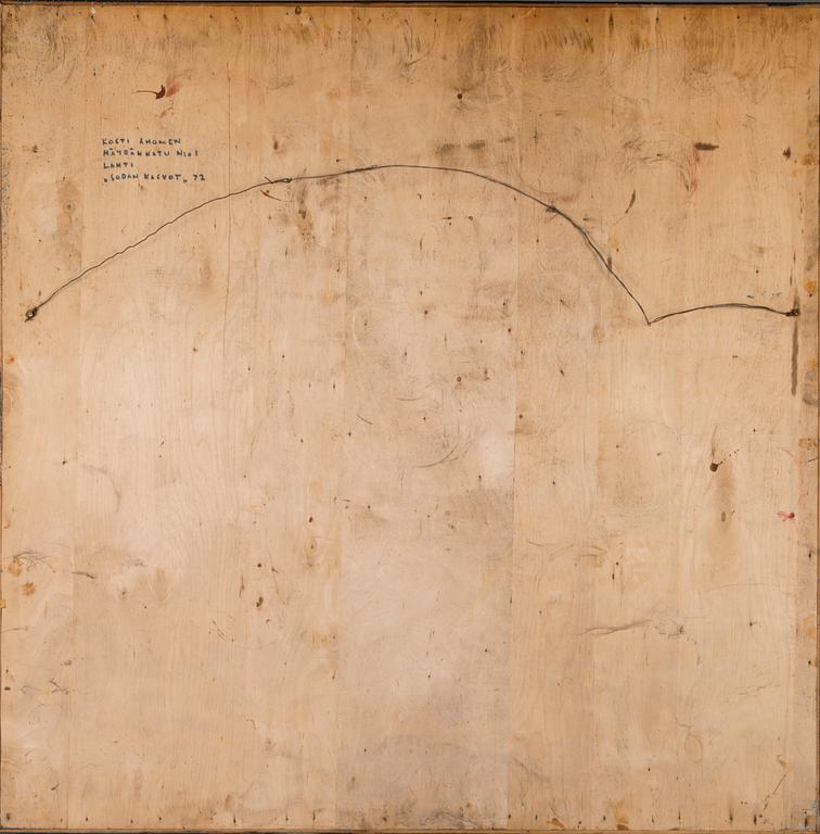 KOSTI AHONEN, relief, painted wood, signed and dated -72.