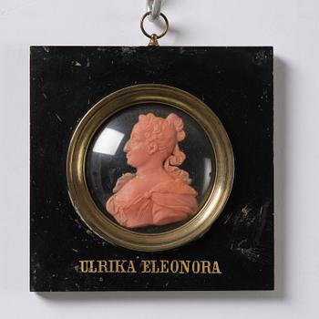A set of twenty wax portraits of Swedish monarchs, late 19th century.