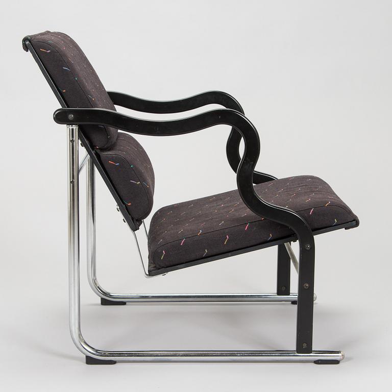 Yrjö Kukkapuro, A 1980s 'Experiment' open armchair for Avarte, Finland.