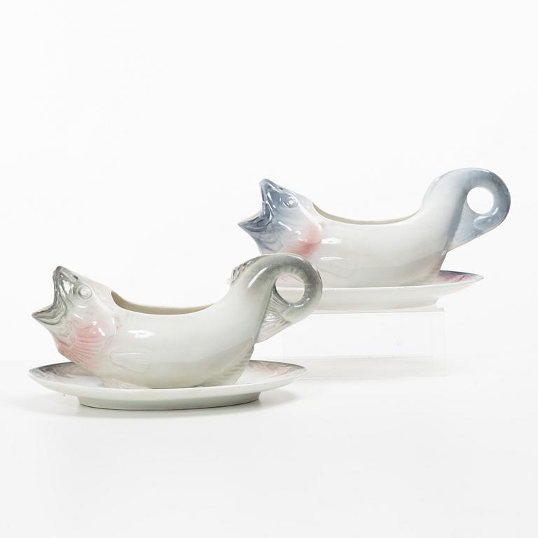 Såskannor, ett par, flintgods. Göteborg, omkring 1900.