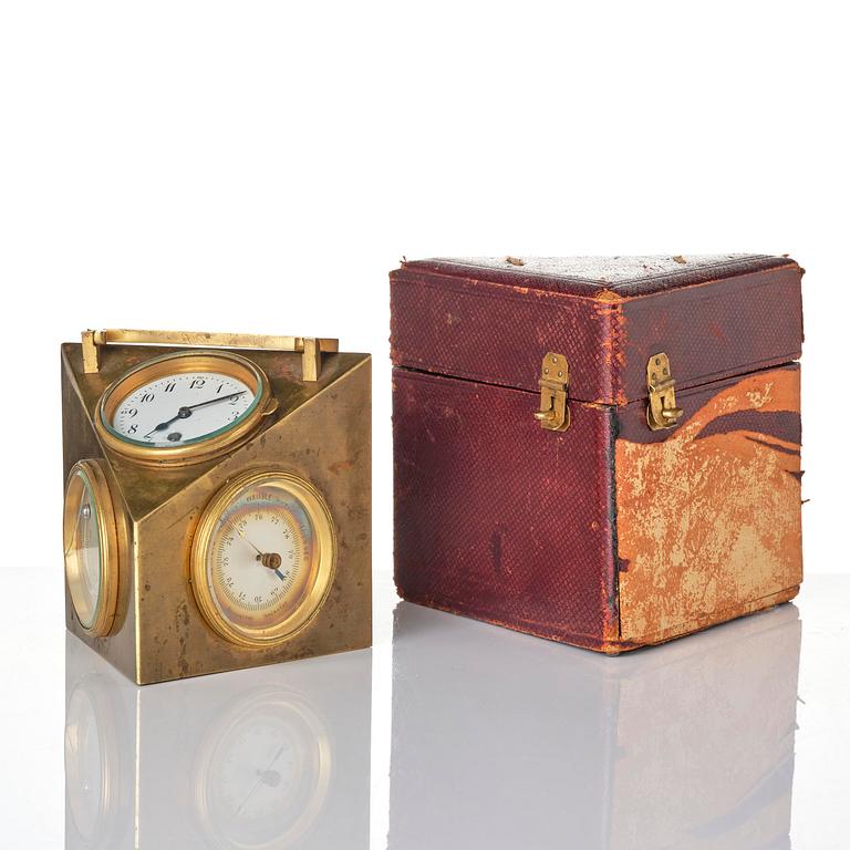 Reseur med barometer och termometer, Frankrike, 1900-talets början.