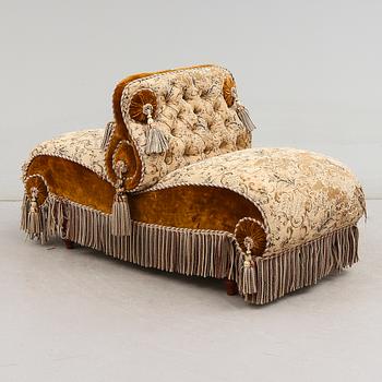 FÄSTMANSSOFFA, tapetserarstil, sent 1800-tal.