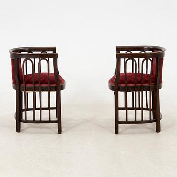 Sofa set attributed to Josef Hoffmann, early 20th century.