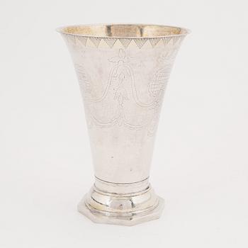 Anders Gustaf Grenman, bägare, silver, Vasa, Finland 1823.