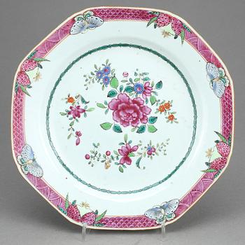 TALLRIK, porslin, Kina, Qianlong (1736-95).