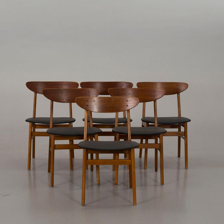 A SET OF 6 FARSTRUP CHAIRS, Denmark.
