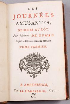 BOK, 4 band, "Les journées amusantes" madame de Gomez, Amsterdam 1744.