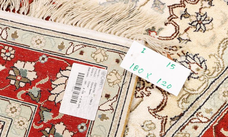A carpet, Turkey, silk, c. 180 x 120 cm.