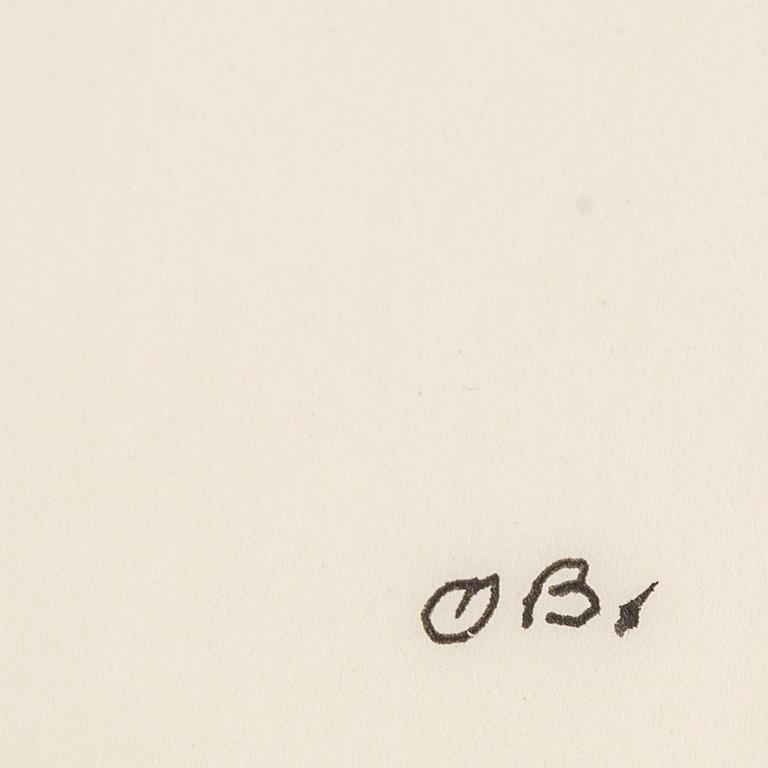 OLLE BONNIÉR, ink on paper, signed and dated 17.6-57.