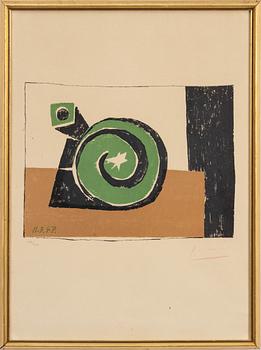 Pablo Picasso, "Composition en Trois Couleurs", from "Dans l'Atelier de Picasso".