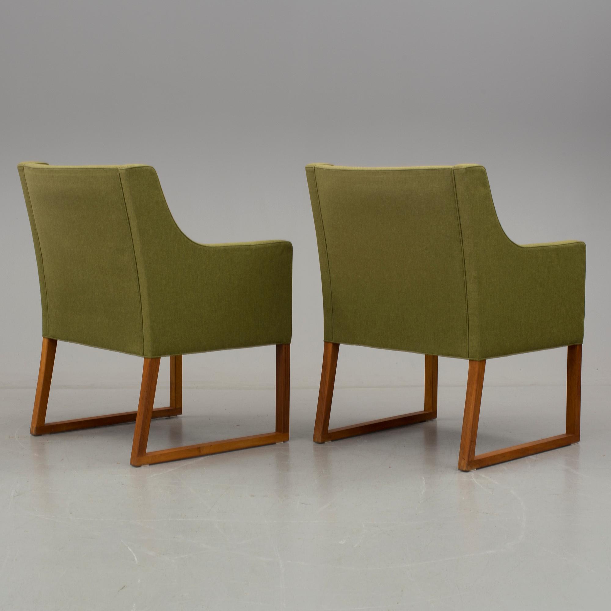 FÅTÖLJER, ett par, "3246", Börge Mogensen, Fredericia stolefabrik, Danmark, 1970-tal.