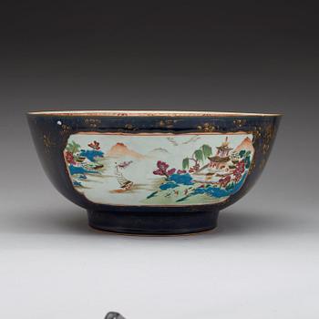 BÅLSKÅL, kompaniporslin. Qingdynastin, Qianlong (1736-95).