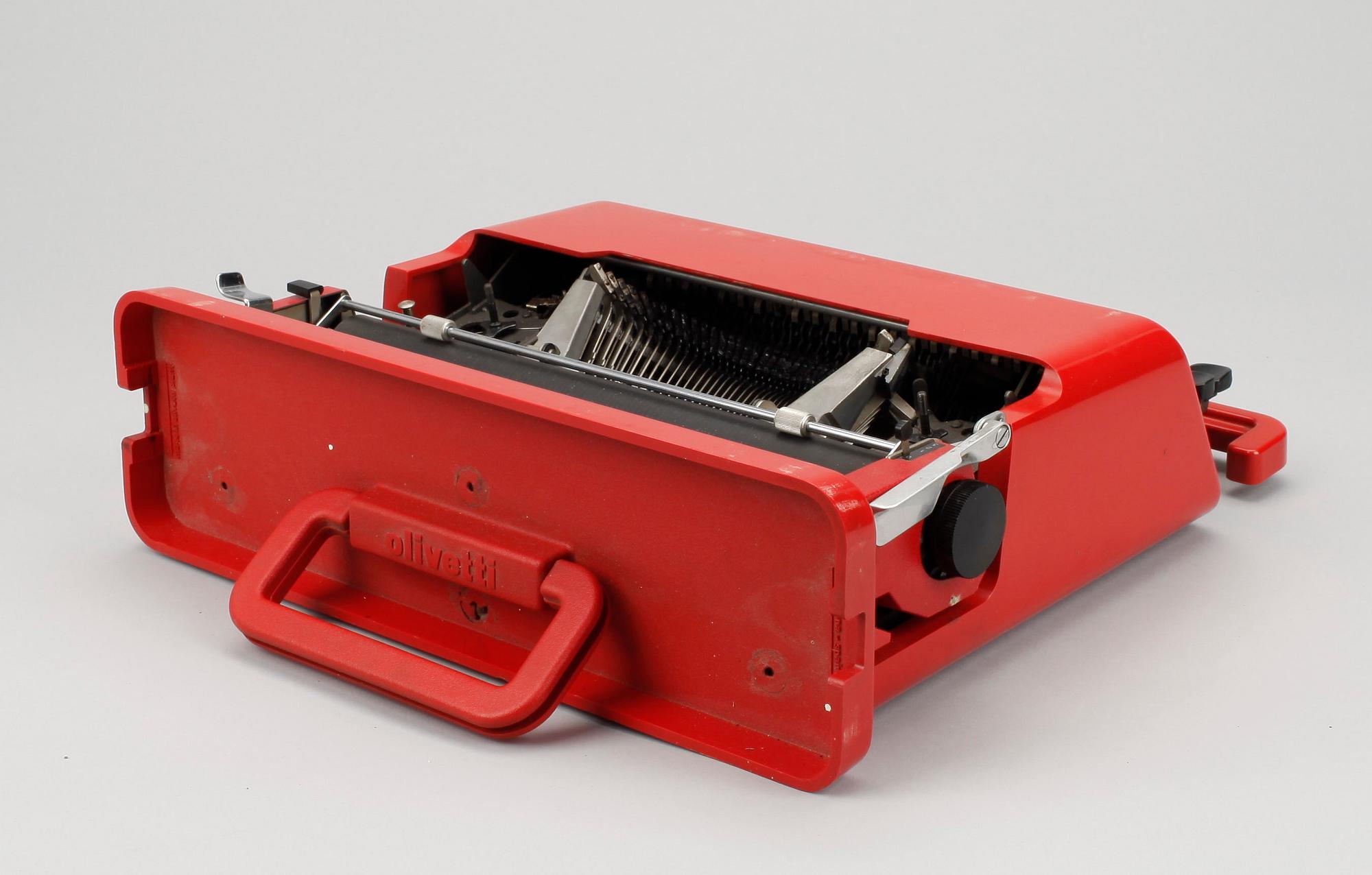 SKRIVMASKIN, "Valentine", Perry King samt Ettore Sottsass, Olivetti, 1900-tal.
