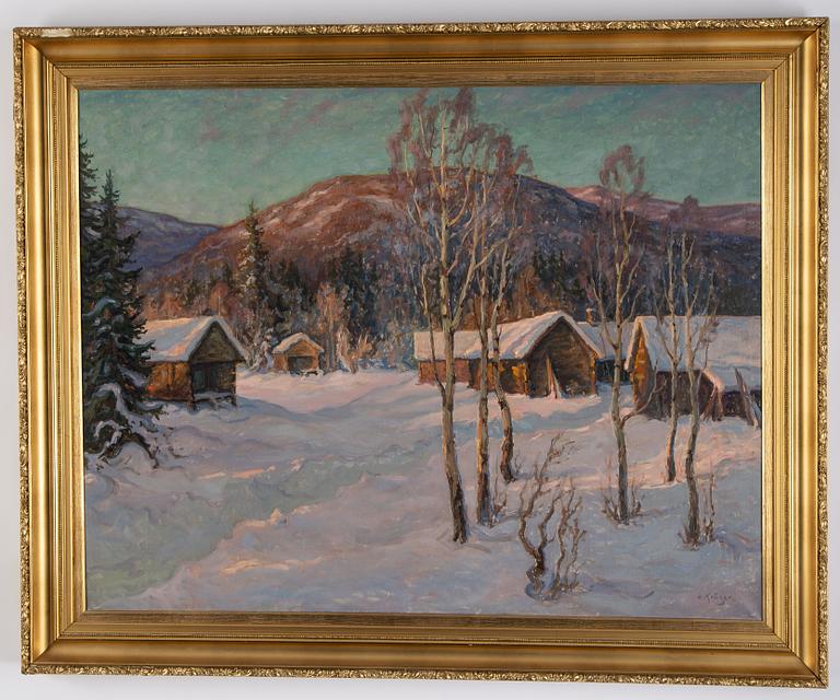 Einar Krüger, olja på duk, signerad.