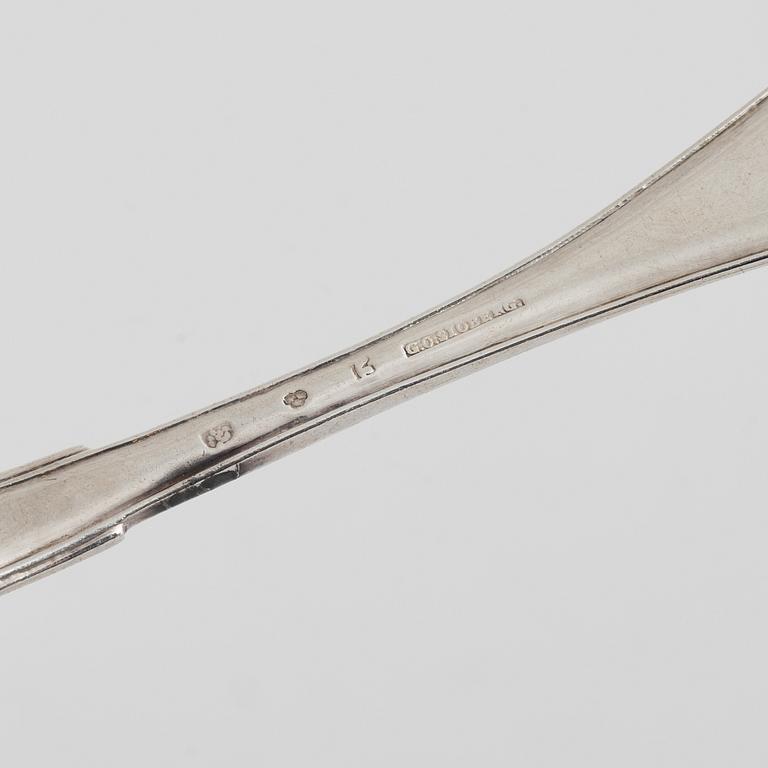 Twelve Swedish Silver Spoons, 19th Century.