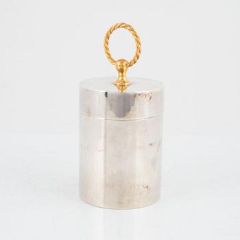 Hermès, cigarette case, new silver. 1980s.