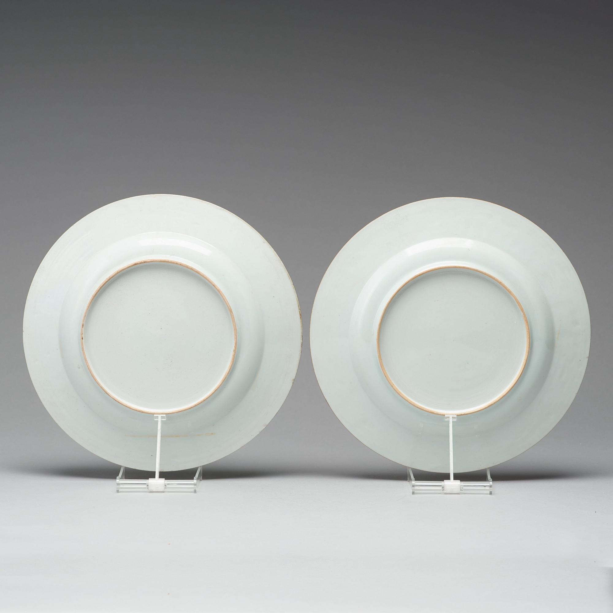 FAT, ett par, kompaniporslin. Kina, Qingdynastin, Qianlong (1736-95).