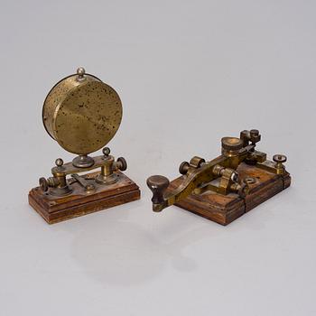 TELEGRAPH INSTRUMENTS, 3 pcs, Sweden, turn of the 20th century.