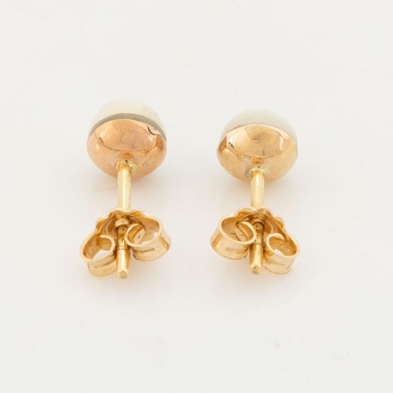 Mabe pearl stud earrings.